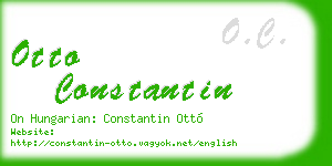 otto constantin business card